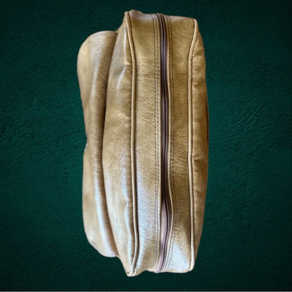 Vintage Sears Carry On Travel Tote‎ Weekender Bag - Camel Tan- Mid Size- Unisex - Picture 5 of 8